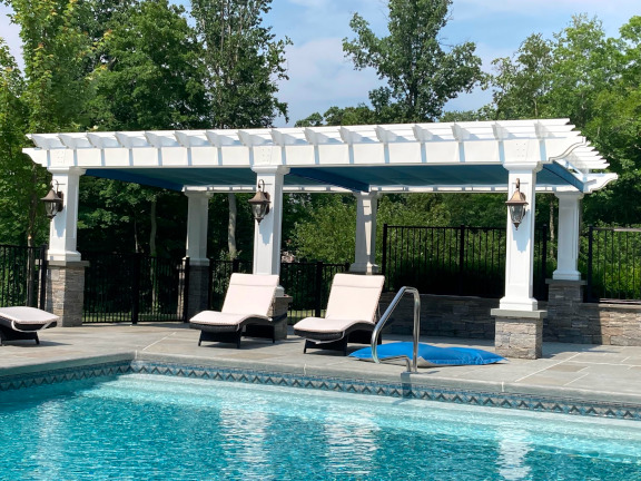 Freestanding fiberglass pergola